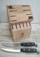J.A. Henkels International 14 Slot Blonde Wood Knife Block w/2 13559-120 knives