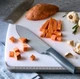 NEW Pampered Chef Coated Chef's Knife With Sheath Cover -  ITEM #100838