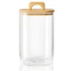 Sweejar 4 qt Large Jars with Bamboo Lids, 1 Gallon Glass Candy Jar with Lid, Sug
