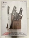 Cangshan Rainier Series German Steel Forged 8-piece Knife Acacia Block Set BLACK