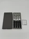 RADA CUTLERY G255 Four Steak Knives/Black Handle/Made in USA with Box