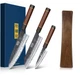 HOSHANHO 3 Pieces VG-10 Super Steel Knife Set with 16in Magnetic Knife Strips