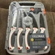 Outdoor Edge ErgoMax Fixed Blade Knife Set Plain Edge 5 Knives & Sharpener  EM-1