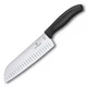 Victorinox Santoku 17cm Knife Fluted Wide Blade | Black 6.8523.17B