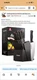 AsterCook 15-Slot Knife Block Set Built-In Sharpener, Stainless Steel Black