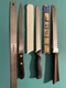 3 Vtg Knives EXC: Quikut Quikkle w/ Sleeve, Pampered Chef, Carver Slicer Lot