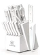 BRAVESTONE Knife Set 15 Piece Kitchen Knife Set with Block Self Sharpening