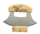 Alaskan Inupiat Style Ulu with Moose Etched Birchwood Handle, 6.25 Inch Blade