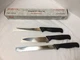 Quikut Sharpkut II Cutlery Set 3 Knife Set Excellent Condition Filet Bread Chef