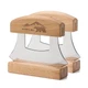 WIUCYS Alaskan Ulu Knives Pizza Cutter Chopper Slicer for Salad Silver 