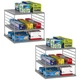 WANCHIY 2PK Cabinet Organizer Foil Plastic Wrap Holder Divided Compartment