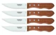 Tramontina 5&rdquo; Jumbo Steak Knives Set of 4, Sharp Knife with Wooden Handle, &lrm;C...