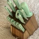 14 Pc  Stainless Steel Cutlery  Knife Block Set MARTHA STEWART + 4 Bonus Knives
