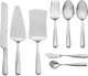 Hudson Essentials 8-Piece Hammered 18/10 Stainless Steel 