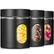 Mimorou 3 Pcs Stainless Steel Canister Set Glass Windows Silver Kitchen Storage