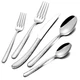 40 Piece Heavy Duty Stainless Steel Silverware Set for 8, Compralo Luxury Mir...