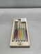 Jean Dubost Laguiole Set Of 6 Steak Knives Multicolor Handles New