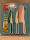 Tasty 8 Piece Cutlery Kit, Set 3 Knifes Sheath and 2 Cutting Boards Kid Safe NIB