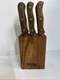 Vintage Chicago Cutlery Steak Knives & Block/Set of 6/Model 103S - 4" Blade (d)