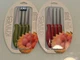 Set Of 4 Joie Red And Green Stainless Steel Flexible Paring/Garnishing Knives