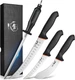 Golden Bird Butcher Knife Set - 4 Piece Professional BBQ Knife Set Include 6" Bo