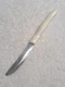 Cutco 1759 KJ Table Knife Pearl White Handle Serrated Steak Knife burn on handle