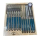 Laguiole Jean Dubost 12-Piece Flatware Set Turquoise In Wooden Box