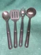 4 Tupperware E-Series Solid Spoon Ladle Spatula pasta server Serving Utensil Set