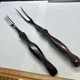 Cutco 27 1726 Forks Carving & Turning Factory Polished Ergonomic Brown Swirl