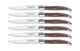 Trudeau Laguiole Steak Knives with Pakkawood Handles, Set of 6, Stainless/Wood