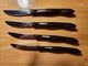 Set of 4 CUTCO #1759   Serrated Table Steak Knife Dark Brown Handle
