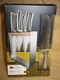 Cuisine::pro Damashiro 7 Piece 1032439 Kinzoku Knife Block Set Japanese Steel