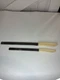 Vintage Quikut "Quikkle" Stainless USA Made Set Of 2 Serrated Carving Knives B