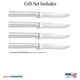 RADA CUTLERY G24S FOUR SERRATED STEAK KNIVES GIFT SET BLACK HANDLES MADE IN USA