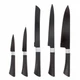 Universal Home Black Stainless Steel Kitchen Knives Set 5 Knife Types 5 Piece