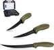 Swiss+Tech 5PC Fillet Knives Fishing Knife Set Floating Foam Handle w/Carry Case