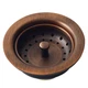 Kitchen Sink Strainer Drain 3.5 in. Post Styled Basket Antique Copper Sinkology