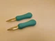 R Murphy USA Set (2) Duxbury Shuckers Oyster Knives 2 1/8" Light Blue Handles