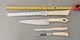 Set Of 4 Vintage Quikut Quikkle Double Serrated Knives Frozen Cutter Knife