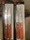 Lot of 2 Royal Norfolk 10-in Jumbo Hardwood Handle Stainless Steel Steak Knives