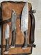 Breliser 3-Piece Knives Set Kitchen Damascus Chef Santoku Pairing Knife Rosewood