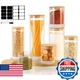 TBWIND Glass Storage Containers with Bamboo Lids &ndash; 7 Pack Airtight Clear Glass J