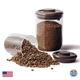 Rylzvita Clear Glass Coffee Canisters 2-Pack 22OZ (11OZ Each) with One-Way Valve