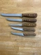 VINTAGE Chicago Cutlery 5 Wooden Handle knives 66S,61S,62S,103S (2)