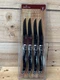 CROFTON, LAGUIOLE STYLE Steak Knife, Set 4 Pieces set Stainless Steel, Brand New