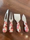 Pioneer Woman Kitchen Cheese Knife Set Charcuterie Cheerful Rose Floral 4pc Set