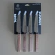 Schmidt Brothers German Stainless Steel Steak Knives 4 Piece Set Walnut Brass