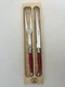 Laguiole Jean Dubost 2-Piece Carving Set Red, In Wooden Box, Made in France