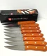 KuchenStolz 8 Piece Steak Knife Set Stainless Steel Wood Handles New Open Box