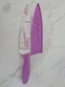 Cuisinart 8-Inch Chef Knife With Blade Guard Purple Design Stainless Steel